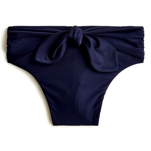 J.Crew plus front tie knot high rise bikini bottoms, 2XL, blue